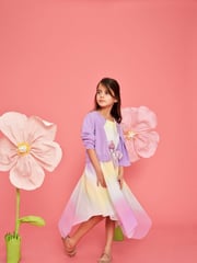 Monsoon Purple Ola Ombre Chiffon Dress - Image 1 of 4