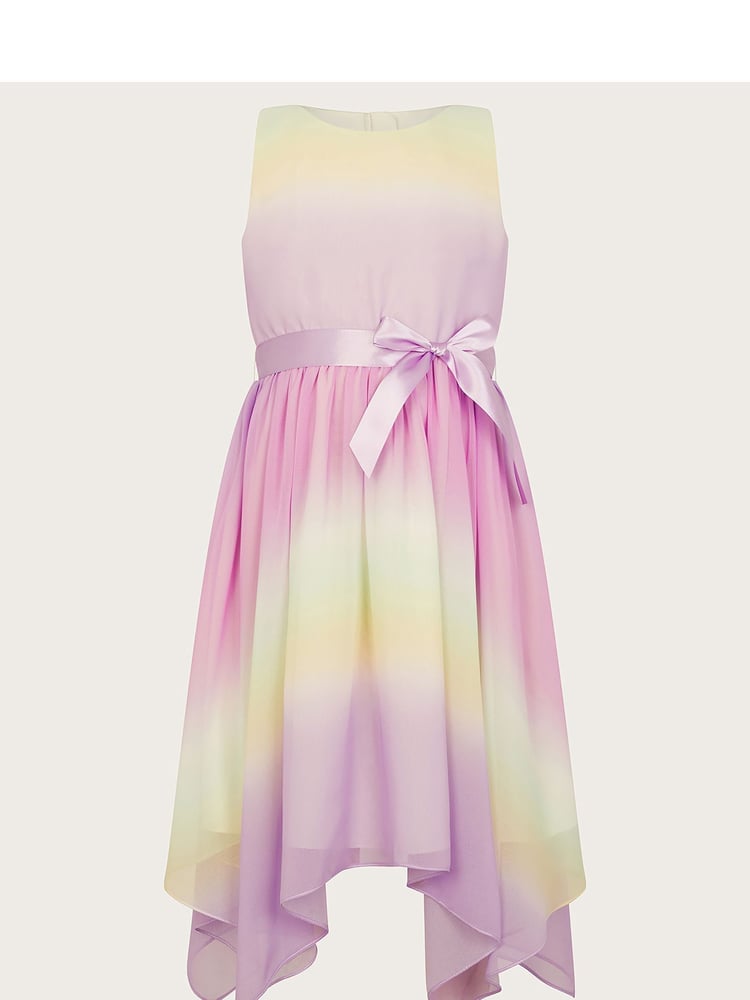 Monsoon Purple Ola Ombre Chiffon Dress - Image 2 of 4