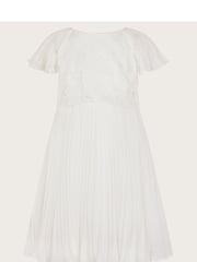 Monsoon Natural Otissa Lace Pleated Dress - Image 2 of 4