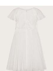 Monsoon Natural Otissa Lace Pleated Dress - Image 3 of 4
