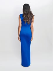 Gina Bacconi Patsy Maxi Dress with Square Neckline & 3D Flower - Image 2 of 5