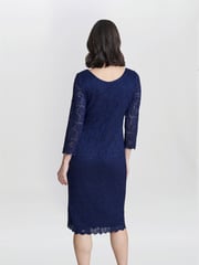 Gina Bacconi Blue Melody Lace Wrap Dress - Image 2 of 5
