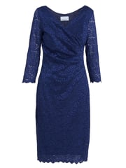 Gina Bacconi Blue Melody Lace Wrap Dress - Image 5 of 5