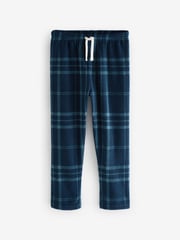 Blue/Black Check Fleece Pyjama Bottoms 2 Pack (3-16yrs) - Image 5 of 9