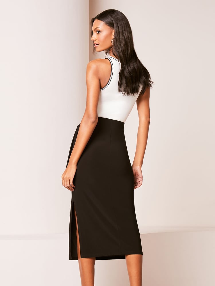 Lipsy Black Petite Wrap Midi Skirt - Image 2 of 4