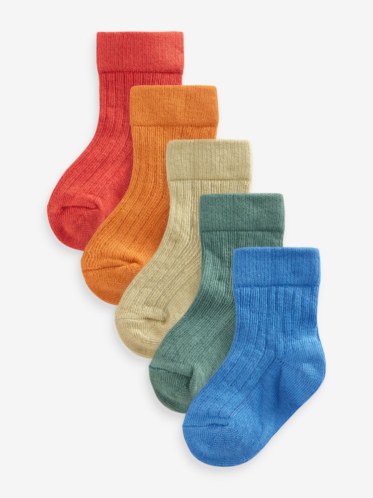 Multi bright Socks Baby 5 Pack (0mths-2yrs) - Image 1 of 7