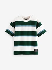 Blue/Green Relaxed Fit Textured Short Sleeve T-Shirts 3 Pack (3-16yrs) - Image 2 of 7