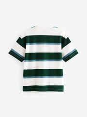 Blue/Green Relaxed Fit Textured Short Sleeve T-Shirts 3 Pack (3-16yrs) - Image 3 of 7
