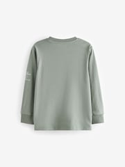Green/Blue Football Graphic Long Sleeve T-Shirts 3 Pack (3-16yrs) - Image 3 of 8