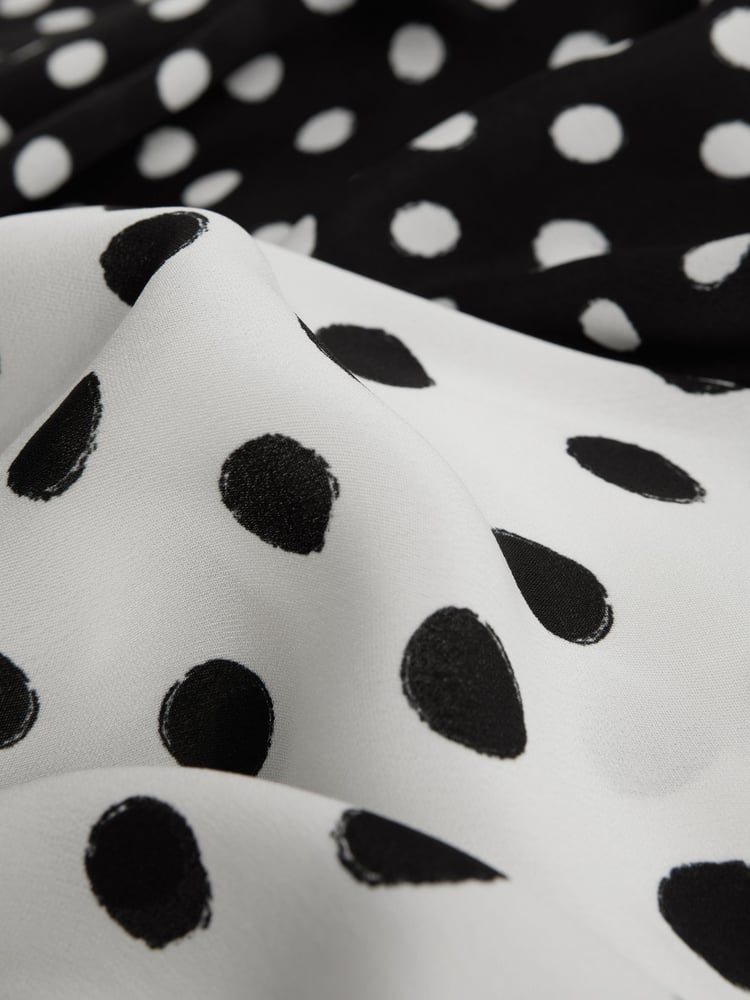 Florere Polka Dot Asymmetric Midi Dress - Image 5 of 5