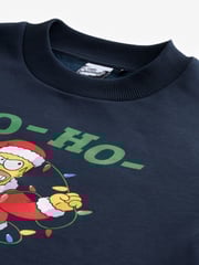 Navy Blue Simpsons Homer Christmas Sweatshirt - Image 6 of 8