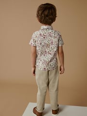 Pink Floral Short Sleeve Shirt And Bow Tie Set (3mths-7yrs) - Image 3 of 8