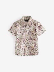 Pink Floral Short Sleeve Shirt And Bow Tie Set (3mths-7yrs) - Image 6 of 8