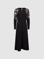 Florere Print Sleeve Midi Dress - Image 2 of 5