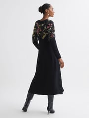Florere Print Sleeve Midi Dress - Image 4 of 5
