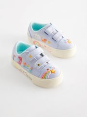 Blauer Regenbogen - Turnschuhe mit Klettverschluss und verziertem Riemen - Bild 5 von 9