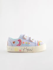 Blauer Regenbogen - Turnschuhe mit Klettverschluss und verziertem Riemen - Bild 6 von 9