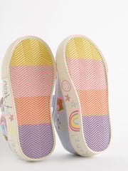 Blauer Regenbogen - Turnschuhe mit Klettverschluss und verziertem Riemen - Bild 8 von 9