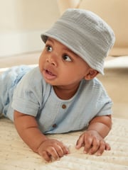 Brown/Blue Baby Bucket Hats 2 Pack (0mths-2yrs) - Image 2 of 4