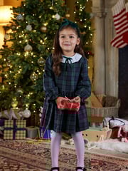 Trotters London Blue Tabitha Willow Tartan Dress - Image 1 of 5
