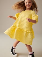 Soft Yellow 3D Texture Dress (3-16yrs) - Image 3 of 8
