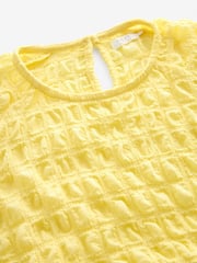 Soft Yellow 3D Texture Dress (3-16yrs) - Image 7 of 8