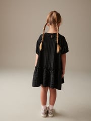 Black 3D Texture Dress (3-16yrs) - Image 3 of 7