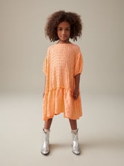 Apricot Orange 3D Texture Dress (3-16yrs) - Image 1 of 7