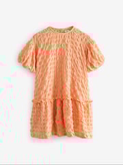 Apricot Orange 3D Texture Dress (3-16yrs) - Image 5 of 7
