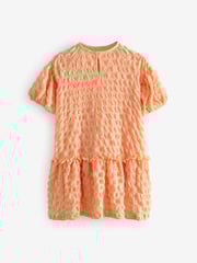 Apricot Orange 3D Texture Dress (3-16yrs) - Image 6 of 7