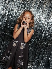 Black Dark Floral Print Scuba (3-16yrs) - Image 4 of 6