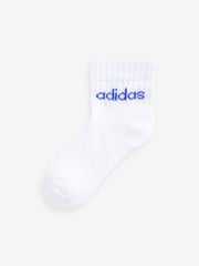 adidas White Kids Linear Ankle Socks 5 Pairs - Image 5 of 6