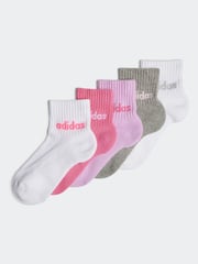 adidas Multi Kids Linear Ankle Socks 5 Pairs - Image 1 of 1