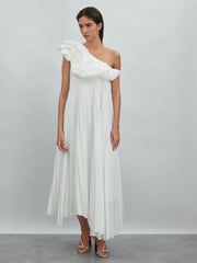 Acler One-Shoulder Asymmetric Midi Dress - Image 1 of 5