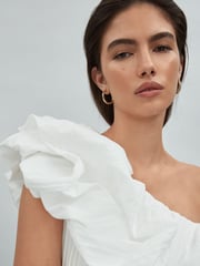 Acler One-Shoulder Asymmetric Midi Dress - Image 3 of 5