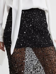 Anna Quan Embellished Netted Midi Skirt - Image 4 of 6