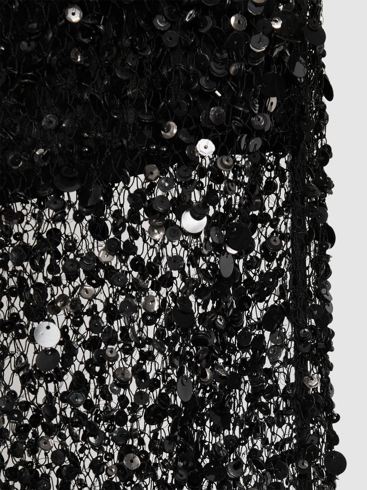 Anna Quan Embellished Netted Midi Skirt - Image 6 of 6
