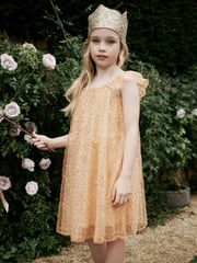 Gold Sequin Tulle Party Dress (3-16yrs) - Image 1 of 7