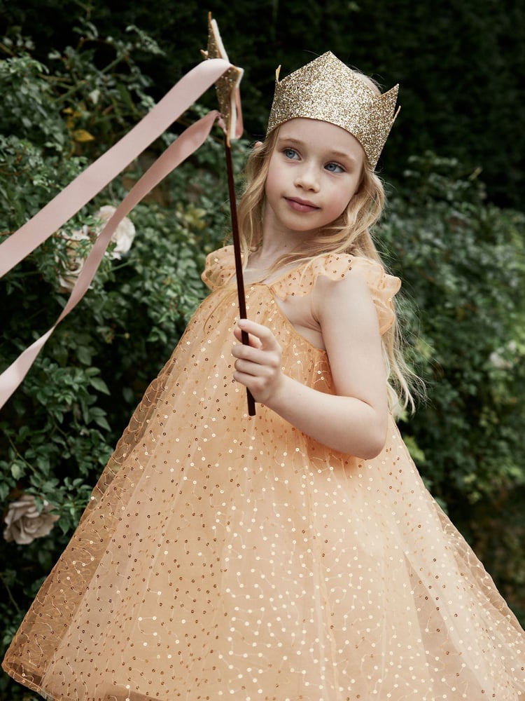 Gold Sequin Tulle Party Dress (3-16yrs) - Image 2 of 7