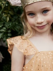 Gold Sequin Tulle Party Dress (3-16yrs) - Image 4 of 7