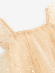Gold Sequin Tulle Party Dress (3-16yrs) - Image 7 of 7