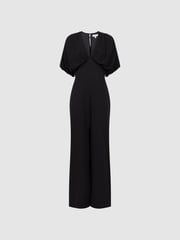 Florere Plunge Neck Wide Leg Jumpsuit - Image 2 of 6