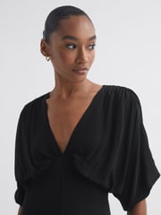 Florere Plunge Neck Wide Leg Jumpsuit - Image 4 of 6