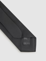Reiss Black Ceremony Textured Silk Blend Tie - Image 4 of 5