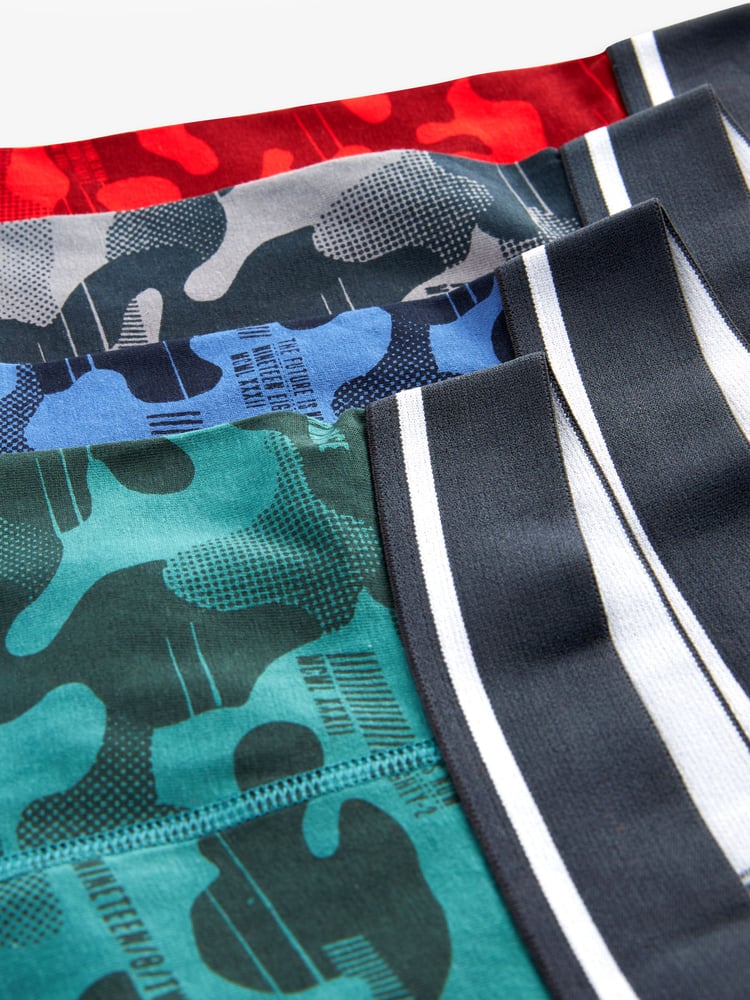 Red Blue Camoflague Trunks 7 Pack (3-16yrs) - Image 10 of 10 Red Blue Camoflague Trunks 7 Pack (3-16yrs) - Image 10 of 10