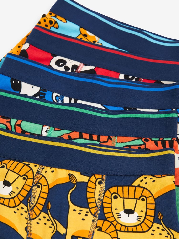 Bright Animal Print Trunks 5 Pack (1.5-16yrs) - Image 8 of 8
