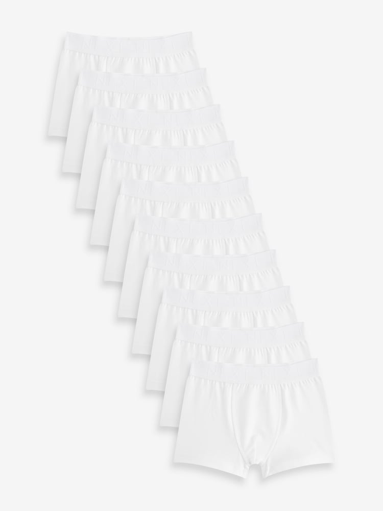 White Trunks 10 Pack (1.5-16yrs) - Image 1 of 4