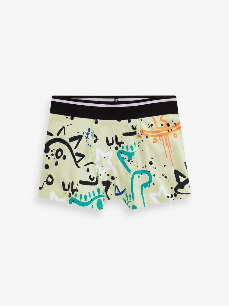 Dino Graffiti Print Trunks 7 Pack (2-14yrs) - Image 2 of 10