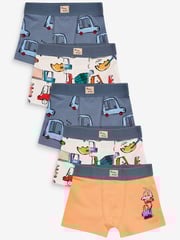 Digger Print Trunks 5 Pack (1.5-16yrs) - Image 1 of 8