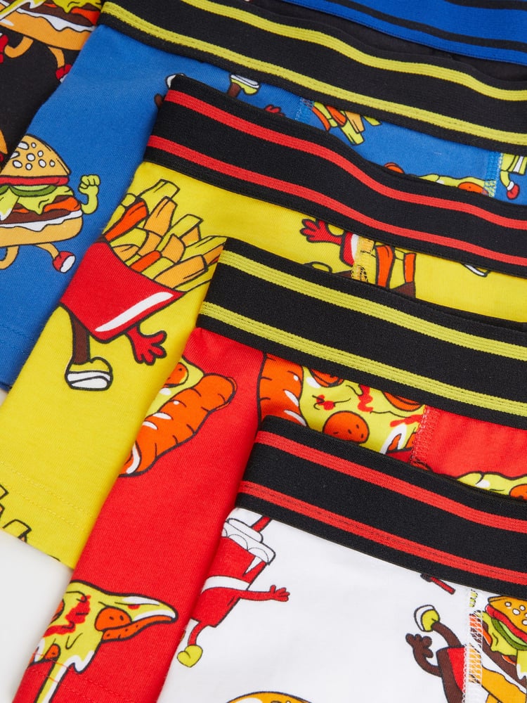Fast Food Print Trunks 5 Pack (1.5-16yrs) - Image 8 of 8 Fast Food Print Trunks 5 Pack (1.5-16yrs) - Image 8 of 8